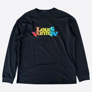 Louis Vuitton Black Rainbow Logo Longsleeve T-Shirt